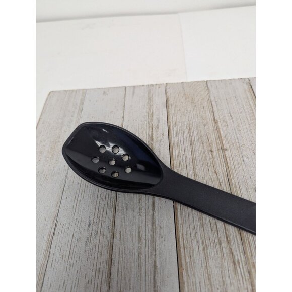 Rubbermaid Black Pierced Slotted Serving Spoon Heavy Duty #1974 Vintage - Picture 3 of 9